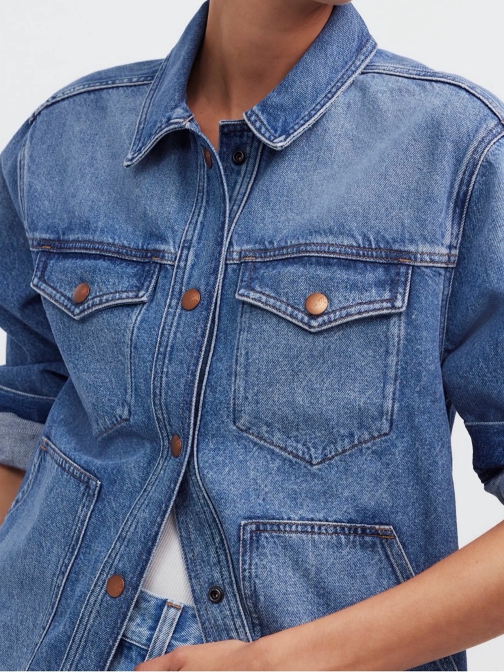 Madewell Oversized Trucker Denim Jacket - Women